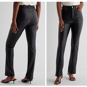 Express Faux Leather 90’s Slim Super High Waisted Pant